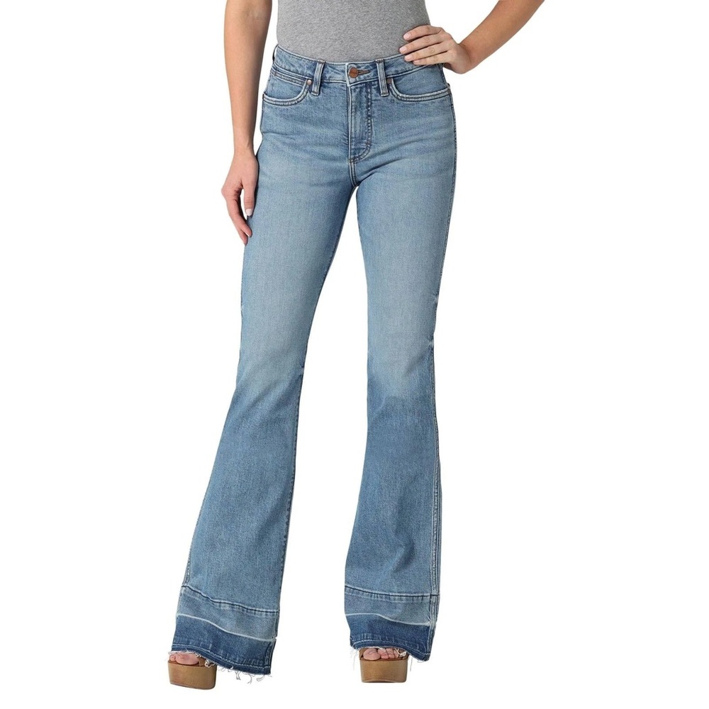 Wrangler Women's Retro Green High Rise Trouser Jeans